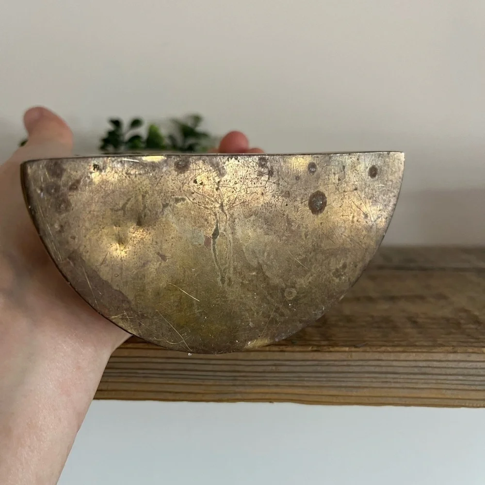 Brass etched wall pocket Vase
